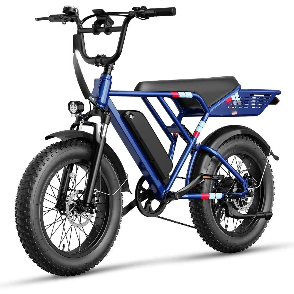 1200W Peak Electric Bike - 30MPH, Fat Tires, IPX6 Waterproof