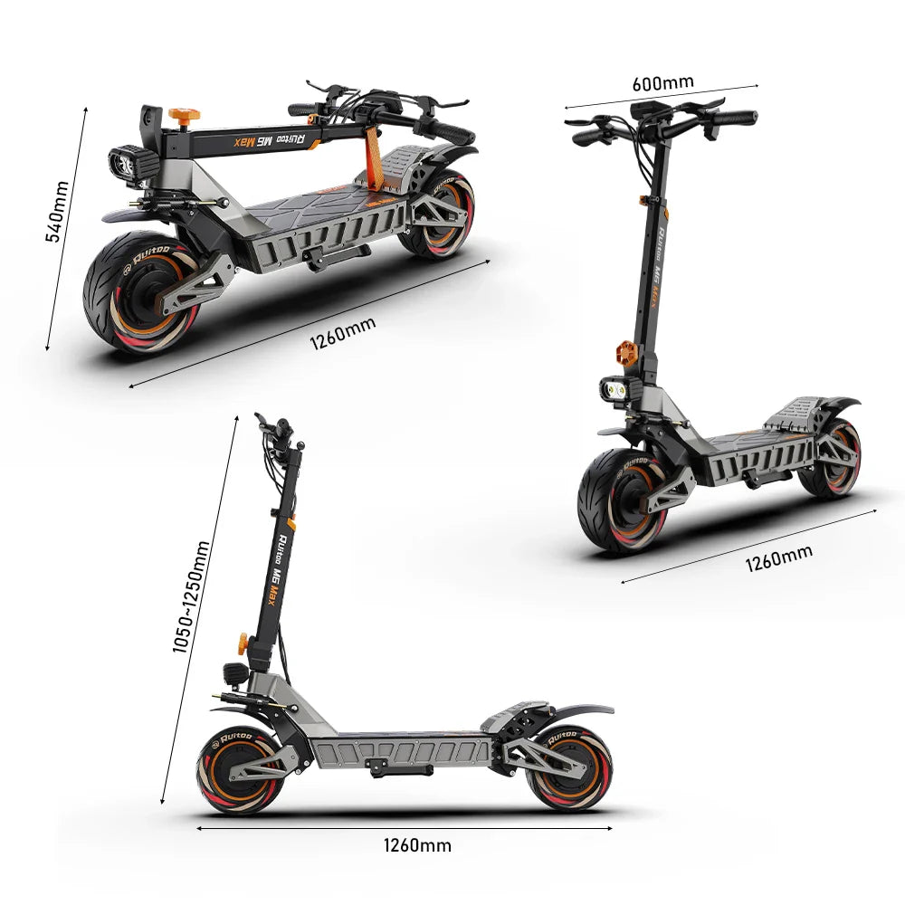 Ruitoo M6Max Dual Motor 3000W Electric Scooter - Fast & Foldable