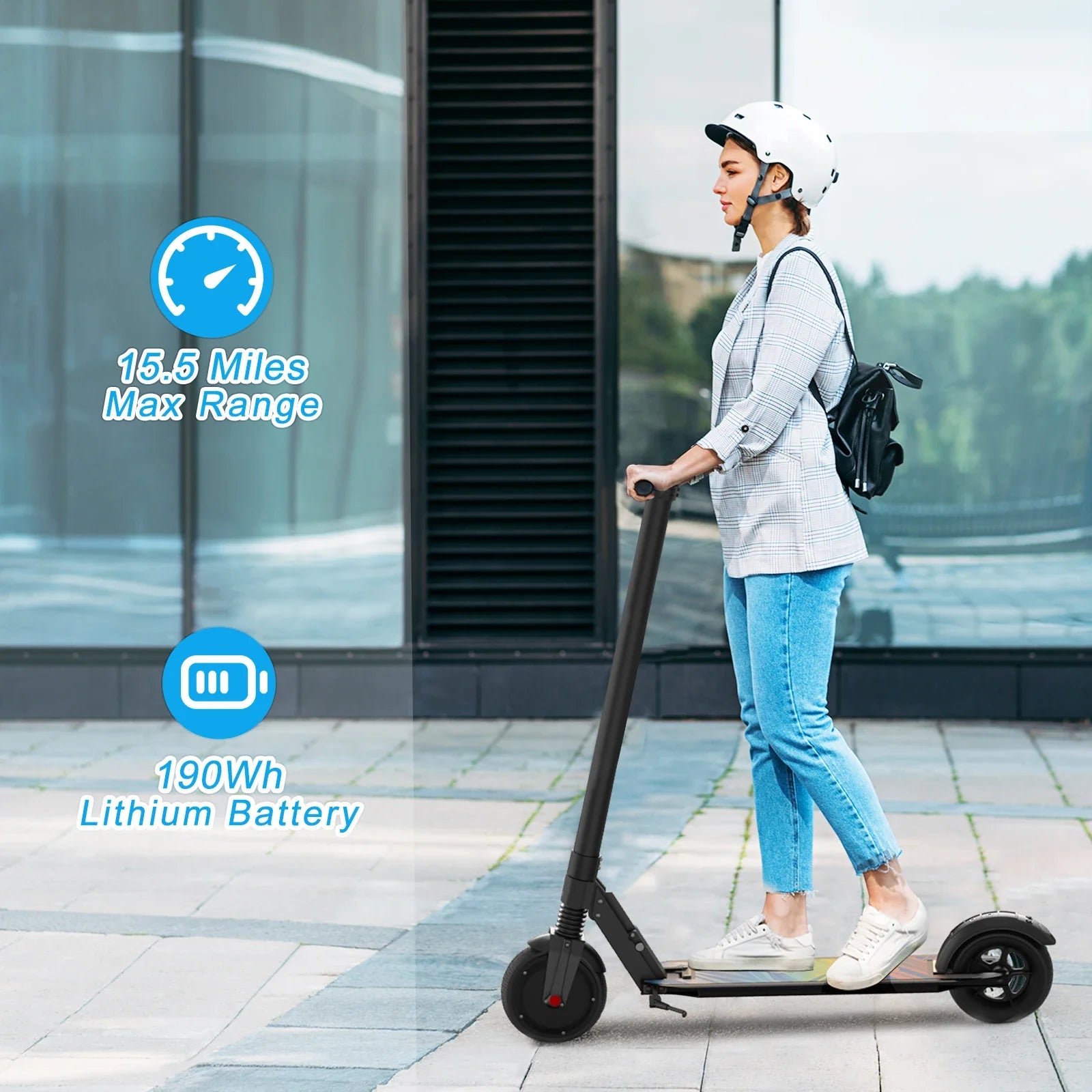 Caroma Foldable Electric Scooter for Adults – 20 MPH, 15.5 Mile Range