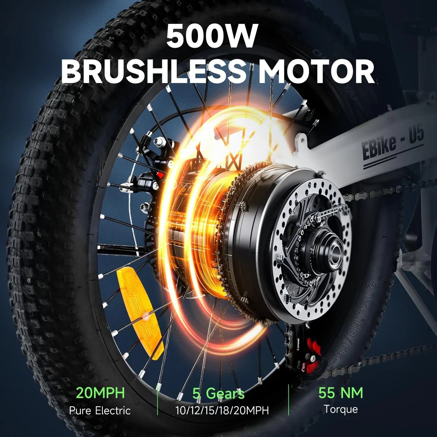 DUTRIEUX U5 500W 20" Folding eBike - Powerful & Compact Design